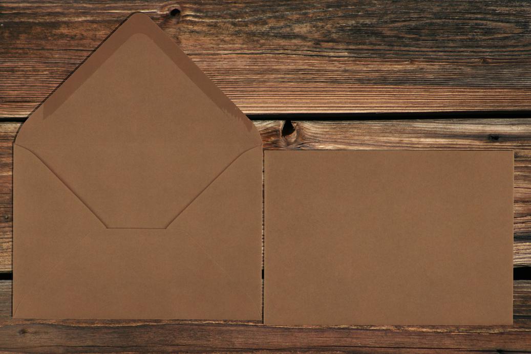 Briefhüllen 110x156 mm Nassklebend Braun 120 g/qm